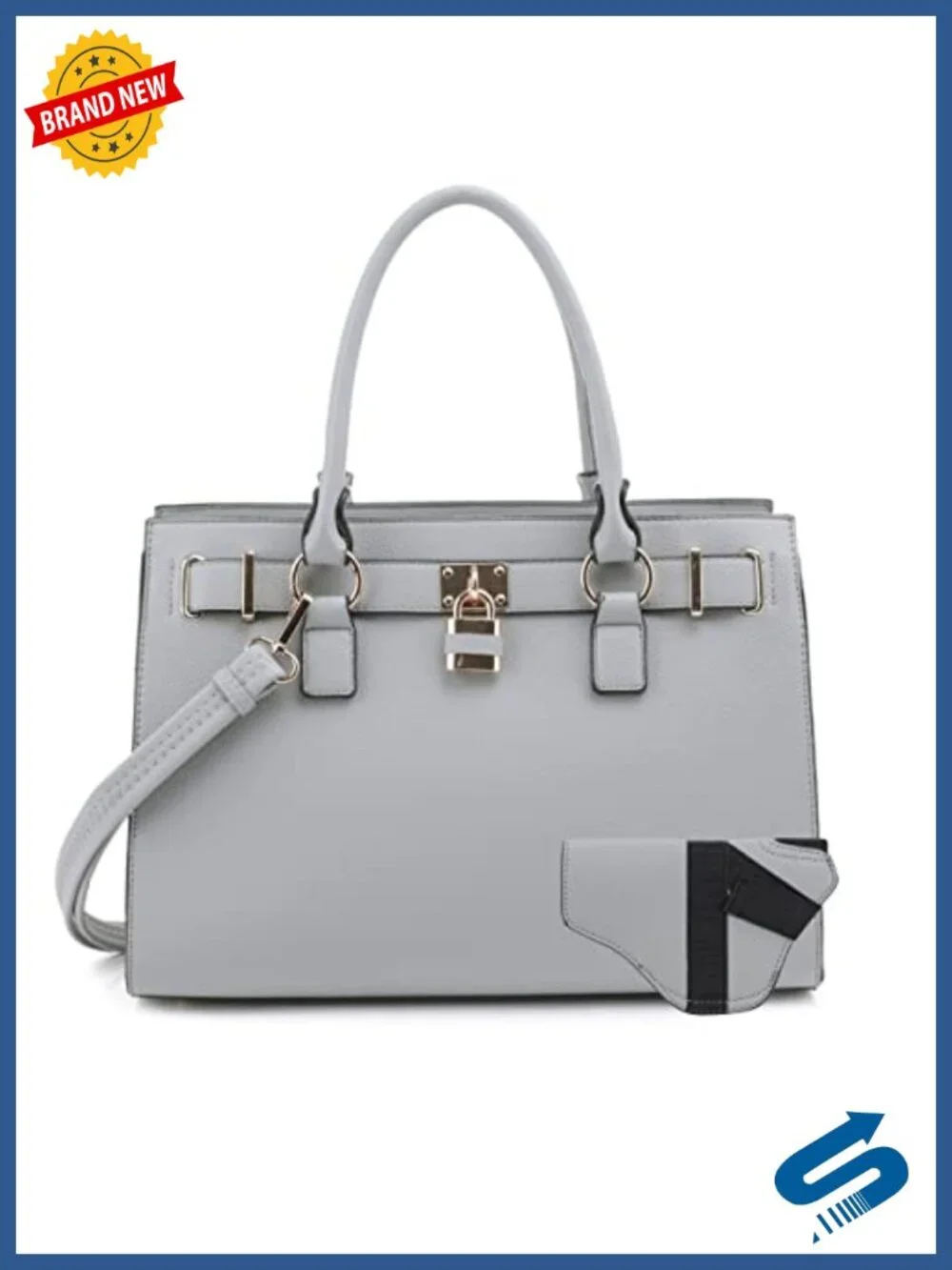 Concealed Carry Satchel with Locking Compartment Faux Leather